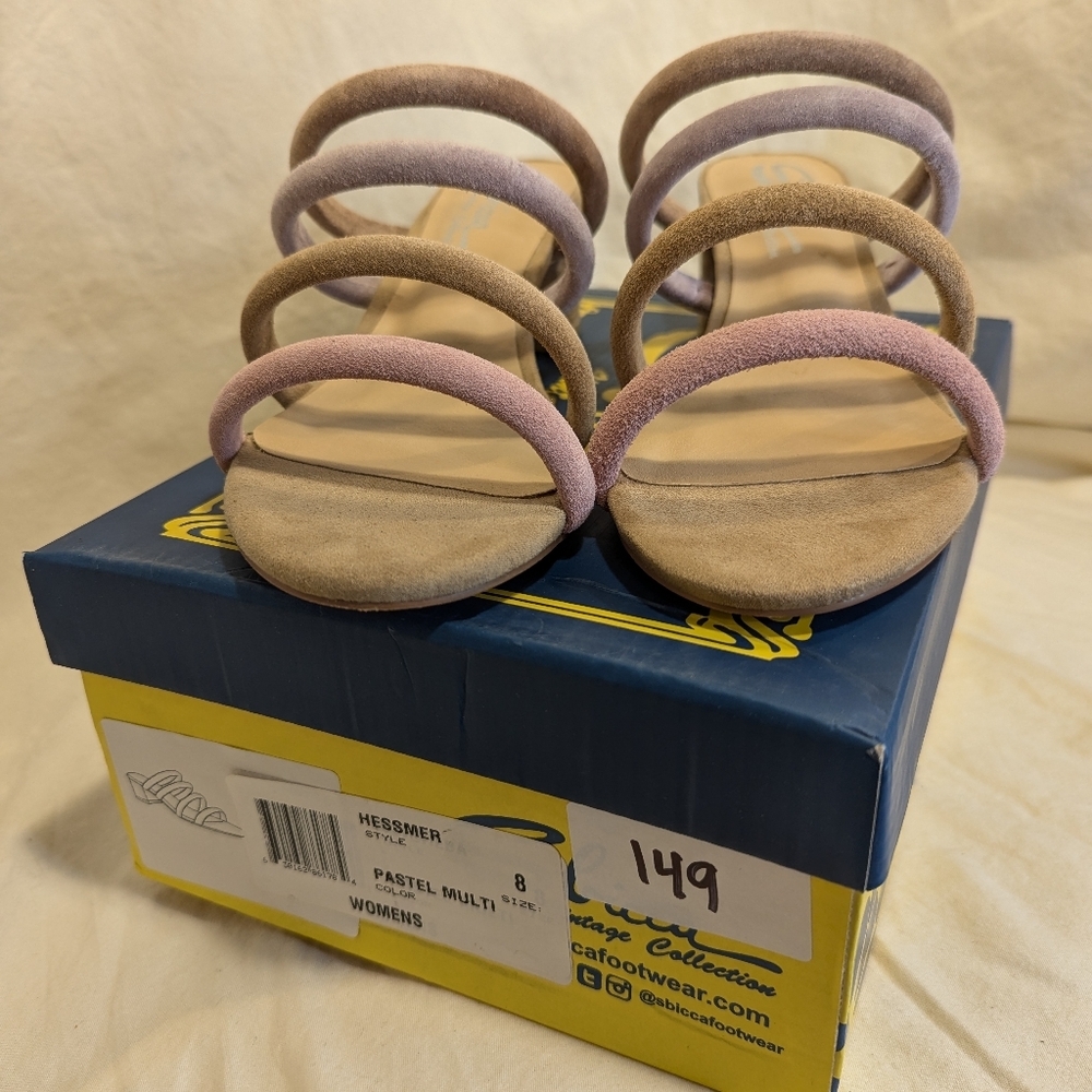 NWB Sbicca Hessmer Suede Leather dress sandals, size 8. - Picture 4 of 6